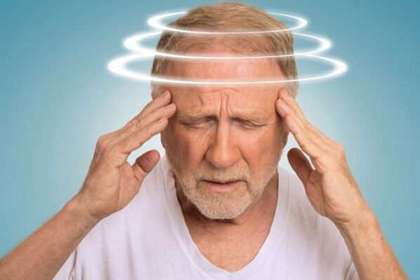 Galvos svaigimas ir pykinimas yra gimdos kaklelio osteochondrozės požymiai
